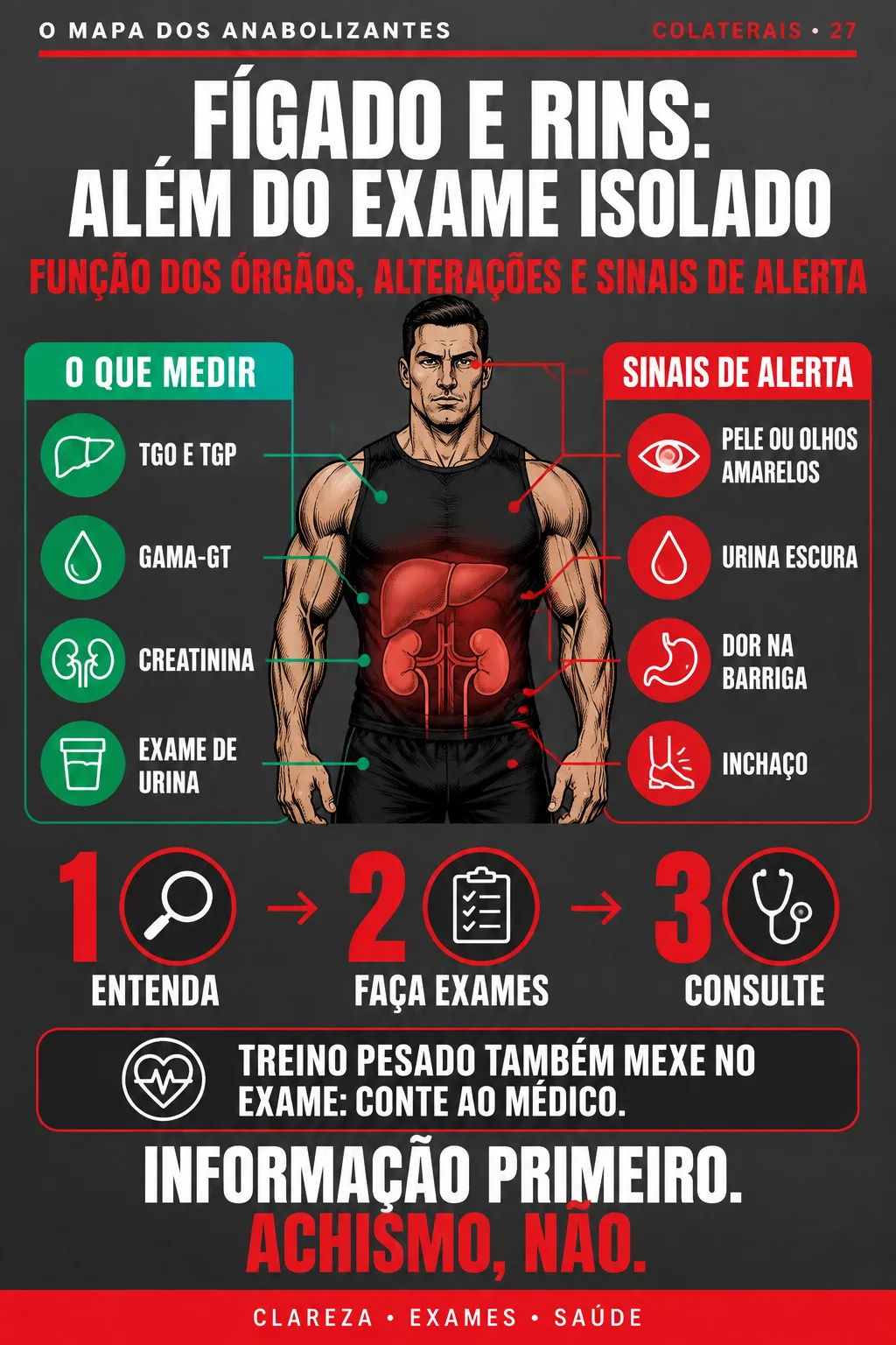 O MAPA DOS ANABOLIZANTES #27 — FÍGADO E RINS: ALÉM DO EXAME ISOLADO